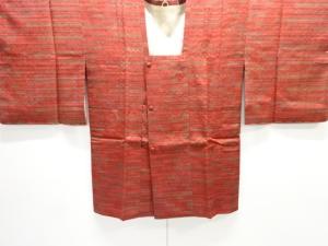 未使用品　横段模様道行コート